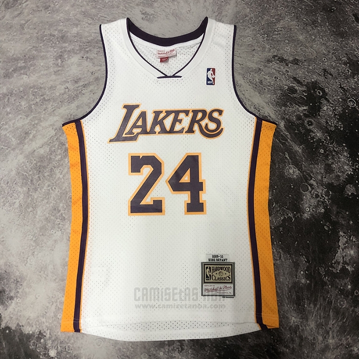 Camiseta Los Angeles Lakers Kobe Bryant #24 Mitchell & Ness 2009-10 Blanco